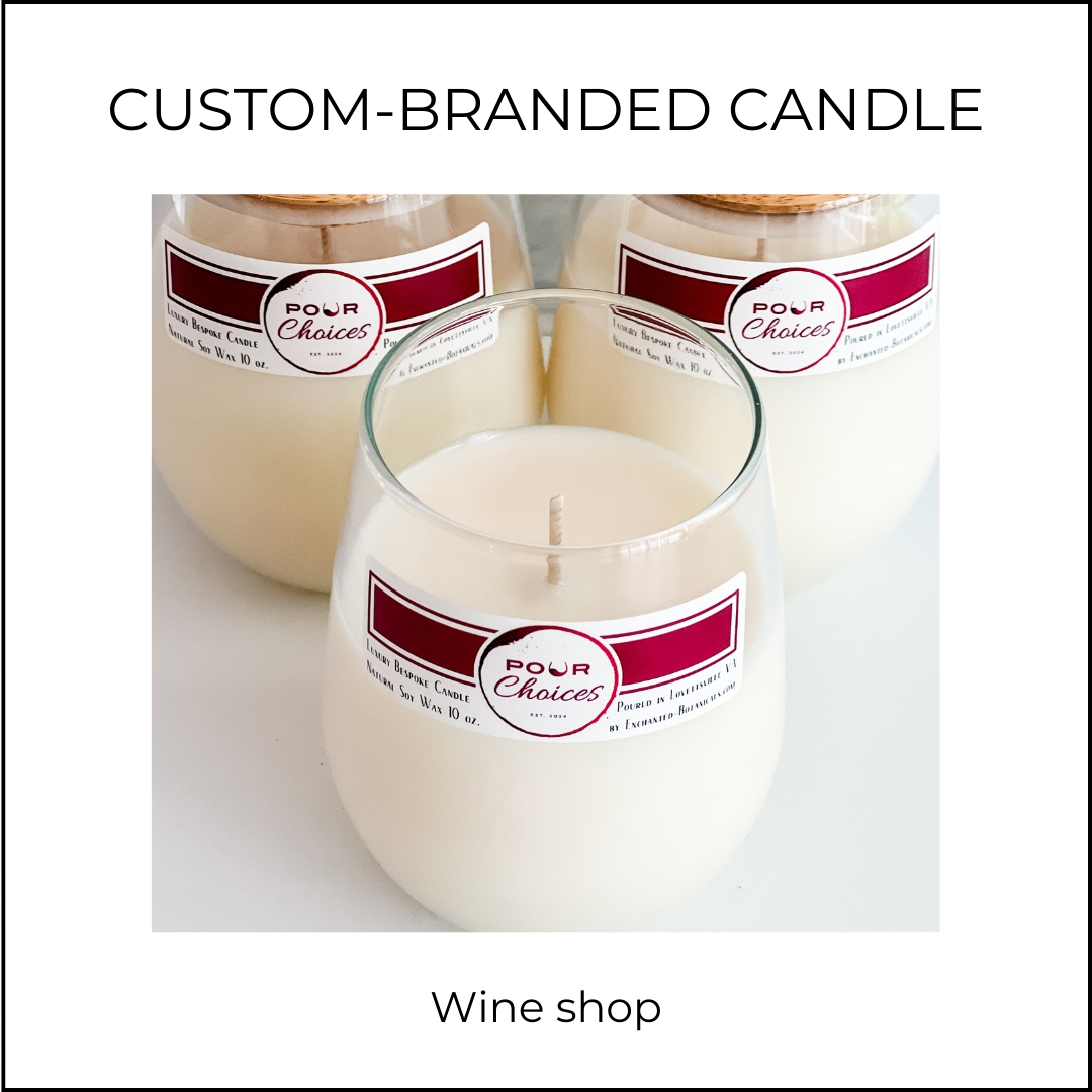 Custom Branded Candles for Wine Shop